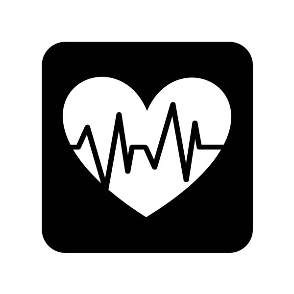 Hart cardio geïsoleerde pictogram — Stockvector