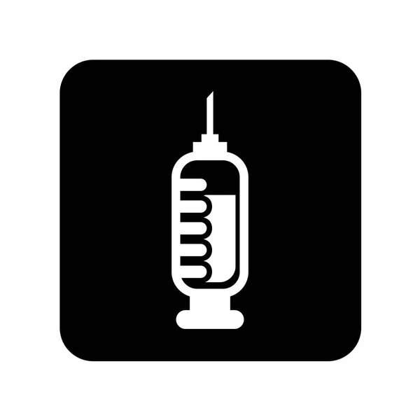 Wstrzykiwań medyczny na białym tle ikona — Wektor stockowy
