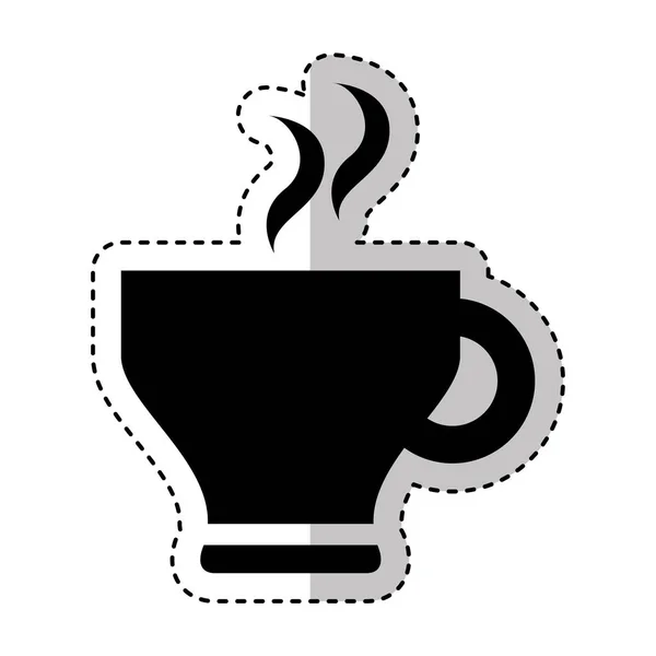 Coffee cup silhouette isolated icon — Stock Vector