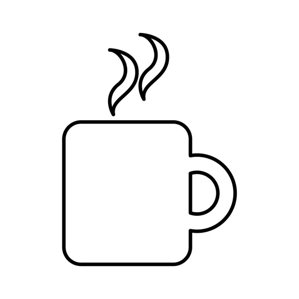 Kaffeetasse Silhouette isoliert Symbol — Stockvektor