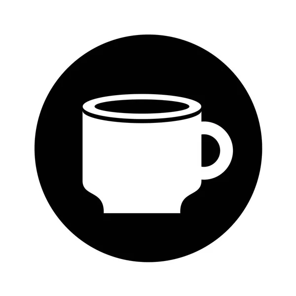 Tasse de café silhouette icône isolée — Image vectorielle