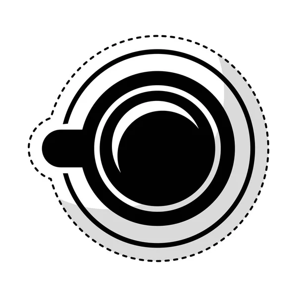 Taza de café silueta aislado icono — Vector de stock