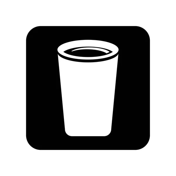 Beber vidrio aislado icono — Vector de stock