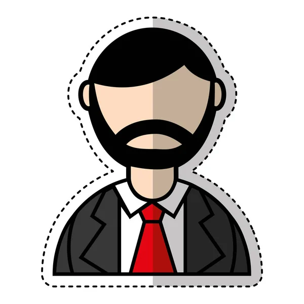 Homme d'affaires avatar personnage icône — Image vectorielle