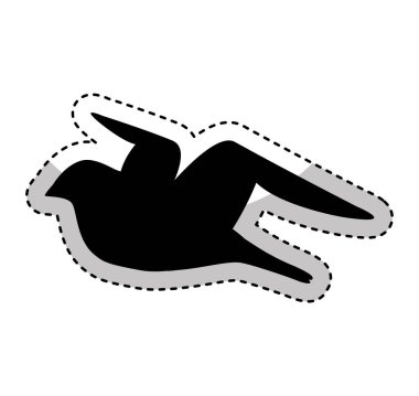 kuş siluet izole simgesi