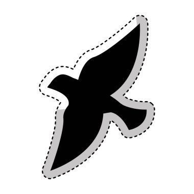 kuş siluet izole simgesi