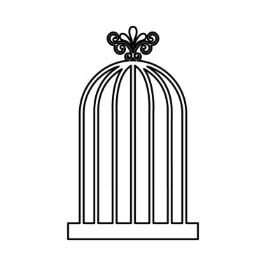 kuş kafesi izole simgesi