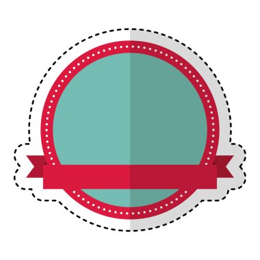 Daire mühür damgası ile şerit çerçeve