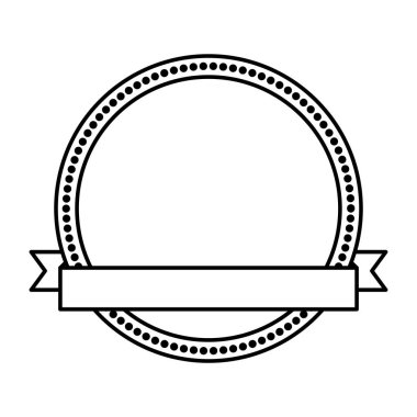 Daire mühür damgası ile şerit çerçeve