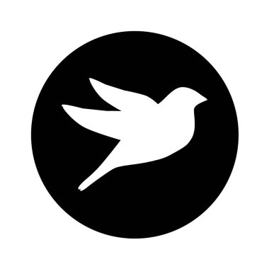 kuş siluet izole simgesi