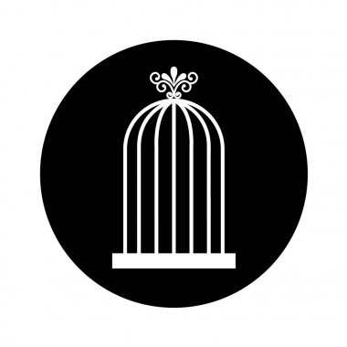 kuş kafesi izole simgesi