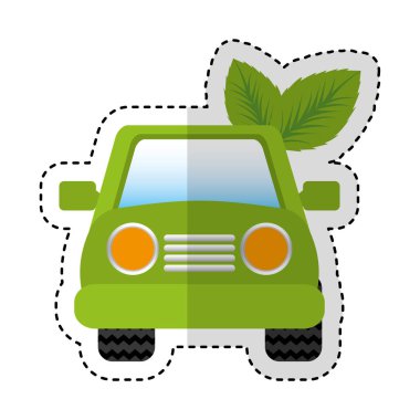 Araba ile simge yapraklar