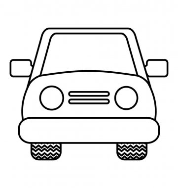 araba araç izole simgesi