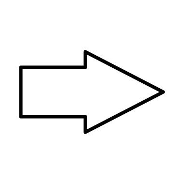 sağ ok izole simgesi