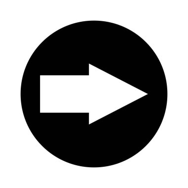 sağ ok izole simgesi