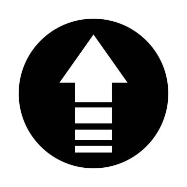 yukarı ok simgesi izole