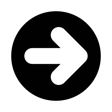 sağ ok izole simgesi