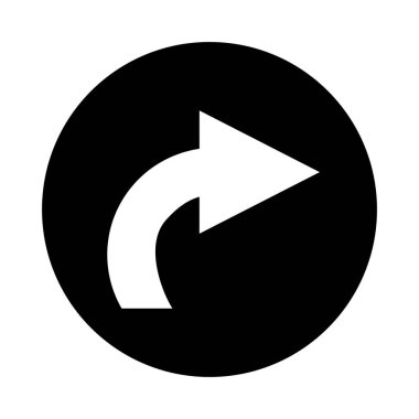 sağ ok izole simgesi