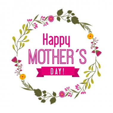 Mutlu anneler günü kutlama kartı