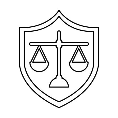 Adalet denge izole simgesi