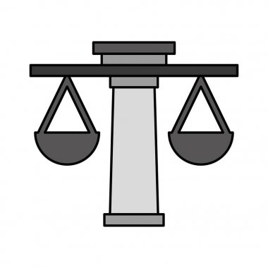 Adalet denge izole simgesi