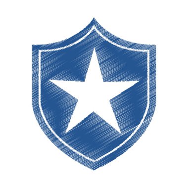 yıldız izole simgesi ile Adalet kalkan