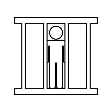 mahkum siluet izole simgesi