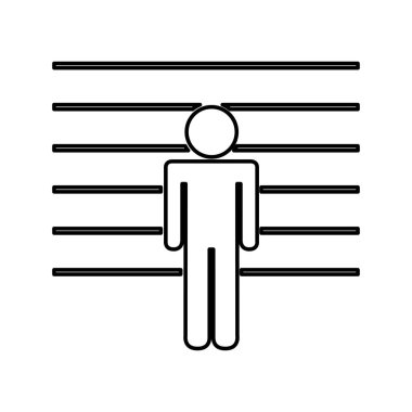 mahkum siluet izole simgesi