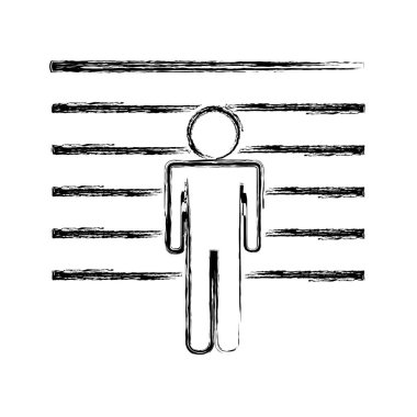 mahkum siluet izole simgesi