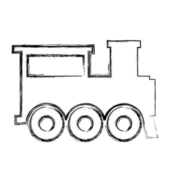 Tren araç izole simgesi