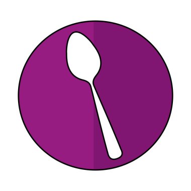 kaşık mutfak çatal bıçak izole simgesi