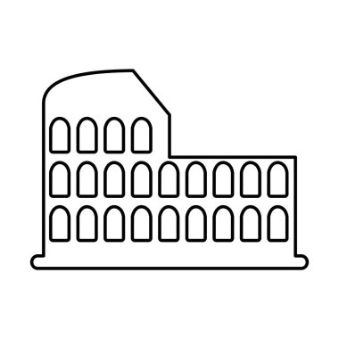 Roma Kolezyum Harabeleri izole simgesi