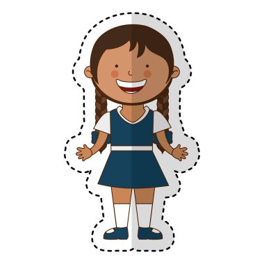 Küçük etnik kız karakter