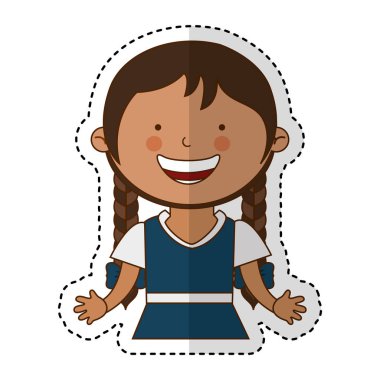 Küçük etnik kız karakter