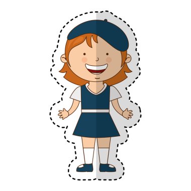 Küçük etnik kız karakter