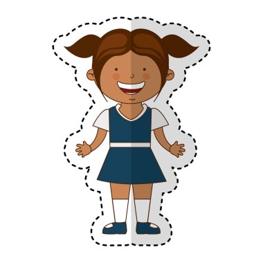 Küçük etnik kız karakter