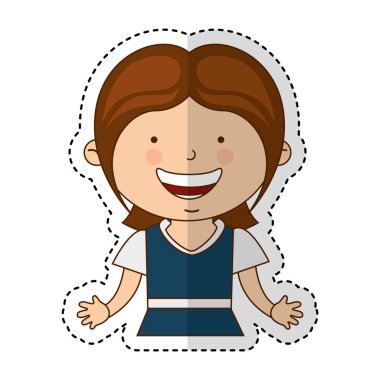 Küçük etnik kız karakter