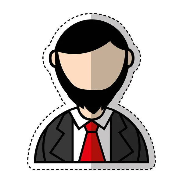 Businessman avatar character icon — Stock Vector