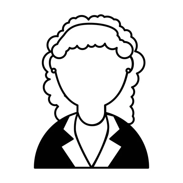 Mujer de negocios avatar carácter icono — Vector de stock