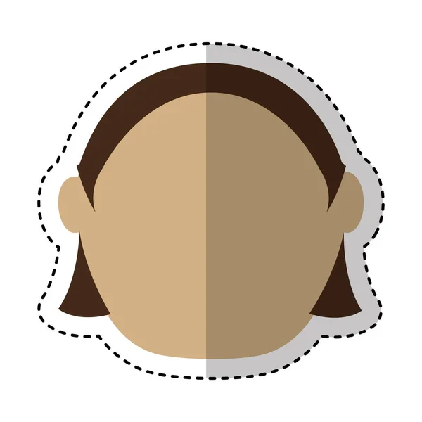 Femme mignonne avatar personnage — Image vectorielle
