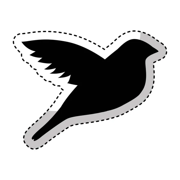 Silhueta de pássaro ícone isolado —  Vetores de Stock