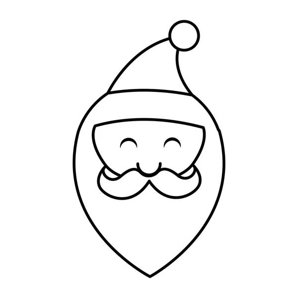 Niedlichen Weihnachtsmann Charakter Kopf — Stockvektor