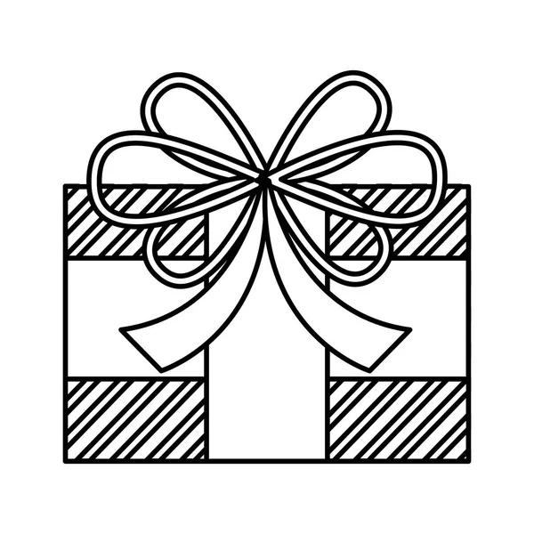 Giftbox present isolated icon — Stock Vector