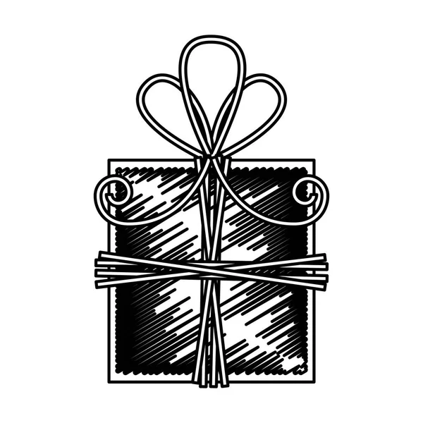 Подарункова коробка представлена ізольована іконка — стоковий вектор