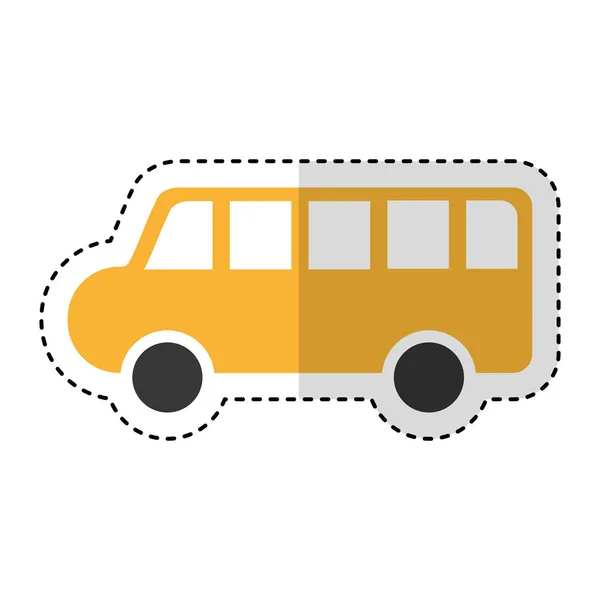 Veículo de ônibus ícone isolado — Vetor de Stock