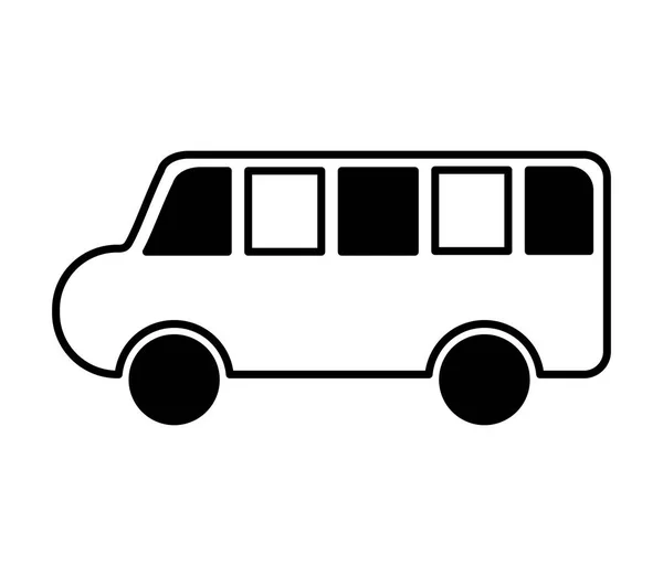 Vehículo de autobús icono aislado — Vector de stock