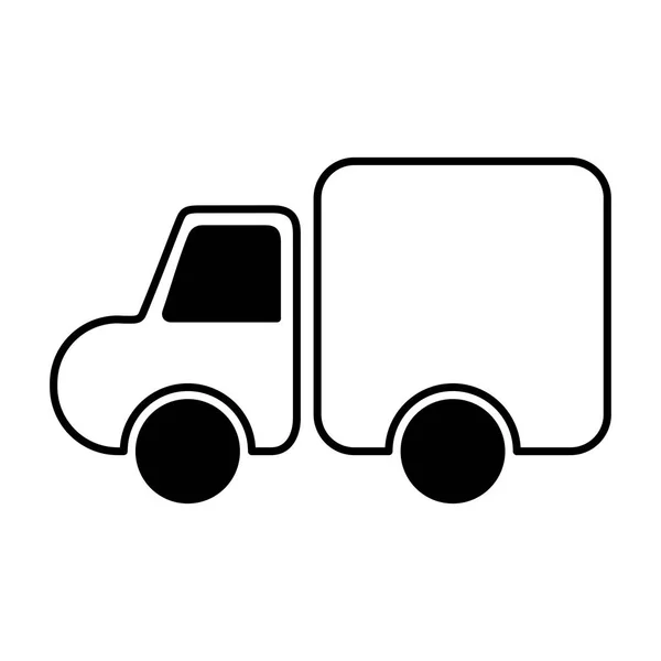 Truck vehicle isolated icon — Stock Vector