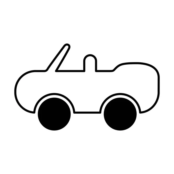 Ikona na białym tle pojazd samochód — Wektor stockowy