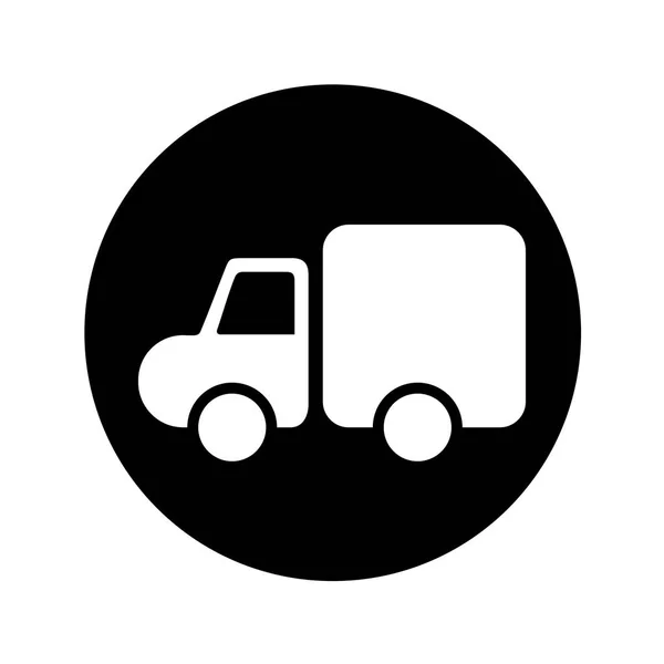 Vrachtwagen voertuig geïsoleerde pictogram — Stockvector