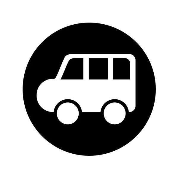 Van vehicle isolated icon — Stock Vector